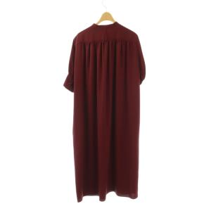 BEIGE 24SS SIMEON シメオン シャツワンピース 五分袖 4 ボルドー /ES OS