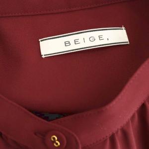 BEIGE 24SS SIMEON シメオン シャツワンピース 五分袖 4 ボルドー /ES OS