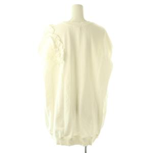 DOUBLE STANDARD CLOTHING 24AW タフタフリルプルオーバー スウェット カットソー F ホワイト /DO OS
