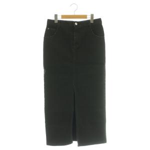 24SS DENIM MAXI SKIRT デニムマキシスカート タイト ロング丈 スリット ジップフライ