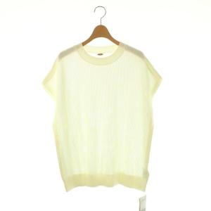 24SS Mesh Knit サマーニットトップス セーター メッシュ F オフホワイト /ES OS