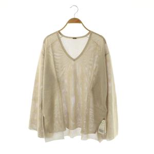 PIMA COTTON SILK V/N KNIT プルオーバー ニット セーター メッシュ シルク混