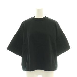 オーバーサイズ ボックス ムジカットソー ワイドTシャツ 8 ブラック /MY OS