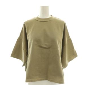 オーバーサイズ ボックス ムジカットソー ワイドTシャツ 8 カーキ /MY OS