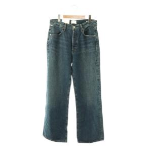 24AW ANNINA DENIM ワイドデニムパンツ ボタンフライ 27 ブルー