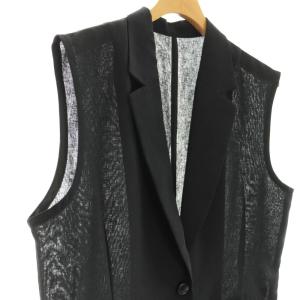 GALLARDAGALANTE 25SS メッシュジレ ベスト F ブラック /ES OS
