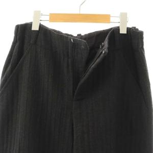 plantation PL44FF223 コットンウールワイドパンツ クロップド 2 ブラック /ES OS
