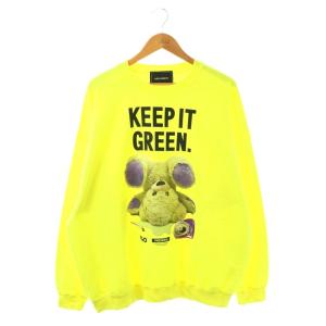 KEEP IT GREEN プリントスウェット カットソー 長袖 XXL イエロー マルチカラー /DO