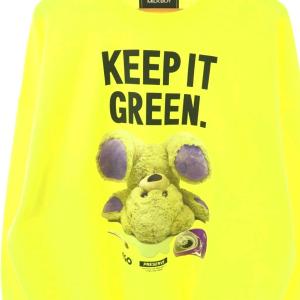 MILKBOY KEEP IT GREEN プリントスウェット カットソー 長袖 XXL イエロー マルチカラー /DO
