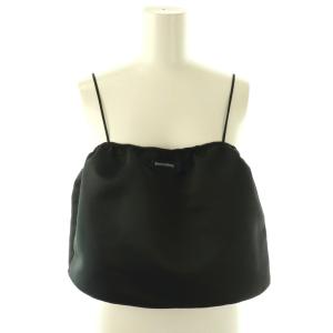 HEAVY SATIN DOLA CAMISOLE キャミソールブラウス ショート丈 F ブラック /DO