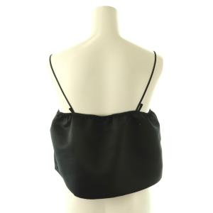 SEA HEAVY SATIN DOLA CAMISOLE キャミソールブラウス ショート丈 F ブラック /DO