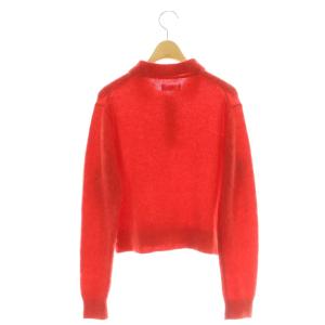 Ron Herman 25AW モヘア ポロ ニットトップ 長袖 XS レッド /MY OS