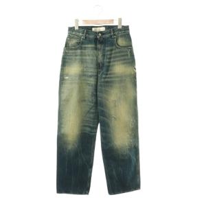 BASIC DENIM デニムパンツ ジーンズ ワイド ハイウエスト ブルー /MY OS