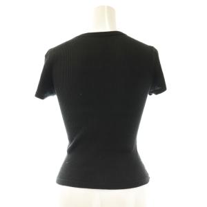 alexanderwang リブショートスリーブTシャツ カットソー S ブラック /MY OS