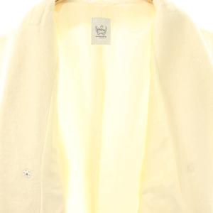 LOUNIE モヘヤ混 コート ロング 38 ホワイト /HK OS