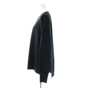 L'Appartement SIDE SLIT KNIT サイドスリットニット セーター 長袖 ワイド ウール ネイビー /MY OS
