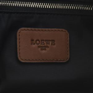 LOEWE ヘリテージ ショルダーバッグ ワンショルダー ロゴ押印 レザー ブラウン /YO20 OH
