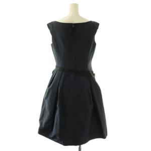 FOXEY Ribbon Dress ワンピース シルク 40 ネイビー