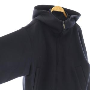 EMPORIO ARMANI 袖ロゴ ジップアップパーカー 36 紺 /MI OS