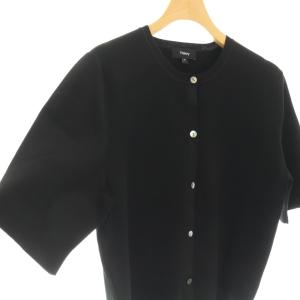 Theory 25SS WOOSTER CREPE KNIT SS CARDIGAN カーディガン 五分袖 ニット M