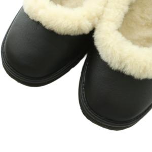 UGG australia ZORA LEATHER BALLET FLAT US6 ブラック アイボリー