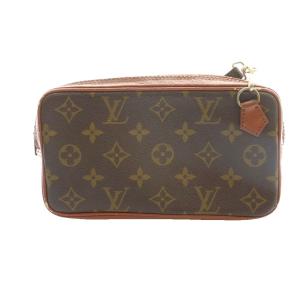 LOUIS VUITTON モノグラム ポシェットマルリーバンドリエール ショルダーバッグ 茶 ブラウン /SS OS OH