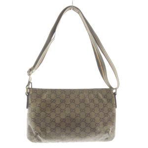 GUCCI GGクリスタル ショルダーバッグ ロゴ 茶色 ブラウン 189749 /SR OH