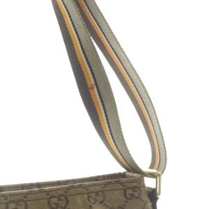 GUCCI GGクリスタル ショルダーバッグ ロゴ 茶色 ブラウン 189749 /SR OH