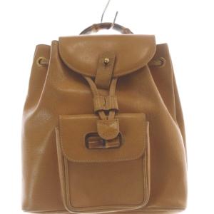 GUCCI バンブー レザー リュック ブラウン 003・1705・0030
