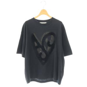 ハート Tシャツ S ブラック