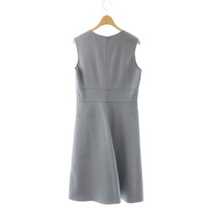 S Max Mara ウール ノースリーブワンピース ロング 40 ブルー /HK OS