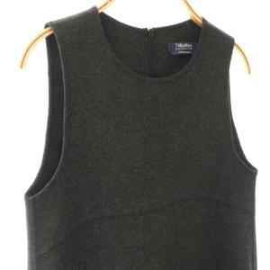 S Max Mara ノースリーブ ワンピース ひざ丈 チャコール /CX OS