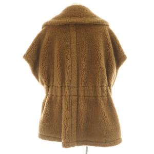 Max Mara 23年製 銀タグ ニューアバボ テディベア ケープ コート ML ブラウン