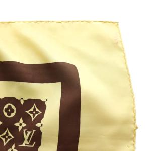 LOUIS VUITTON モノグラム シルクスカーフ 黄色 イエロー 茶 ブラウン /SS OS OH