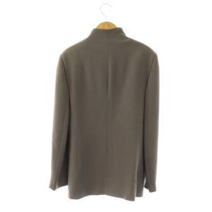 EMPORIO ARMANI ハイネック スタンドカラージャケット 比翼ボタン 38 グレー /MY OS