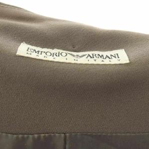 EMPORIO ARMANI ハイネック スタンドカラージャケット 比翼ボタン 38 グレー /MY OS