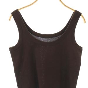 MUSE de Deuxieme Classe 25SS GLANCE タンクトップ ダークブラウン /ES OS