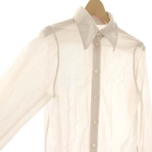 MADISONBLUE HIGH COLLAR MADAME SHIRT マダムシャツ ブラウス シアー 01 ライトベージュ