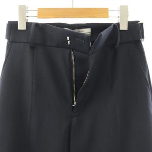 BORDERS at BALCONY WIDE STRAIGHT PANTS パンツ ワイド ストレート 38 紺 /CX OS