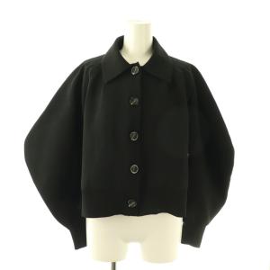 24SS タックカーディガン ニット 長袖 38 黒 /NR OS