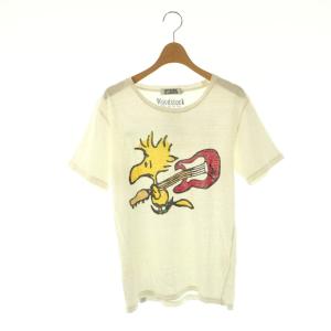 × THEATER8 × wood stock Tシャツ カットソー 半袖 コットン S オフホワイト