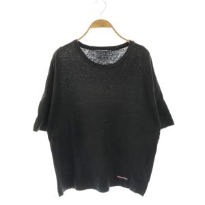 ロゴTシャツ カットソー 七分袖 M チャコールグレー /DO OS