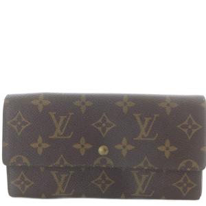 LOUIS VUITTON モノグラム ポルトフォイユ・クレディ 長財布 茶色 ブラウン M61723 /SR OH