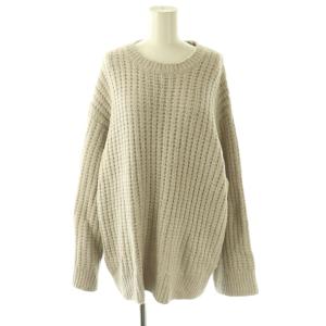 gelato pique ホットワッフル プルオーバー ロングパンツ セットアップ ニット M-L グレージュ /ES OS