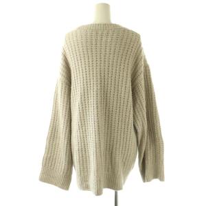 gelato pique ホットワッフル プルオーバー ロングパンツ セットアップ ニット M-L グレージュ /ES OS