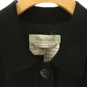 Max Mara トリアセテート半袖ワンピース ロング 40 ブラック /DO OS