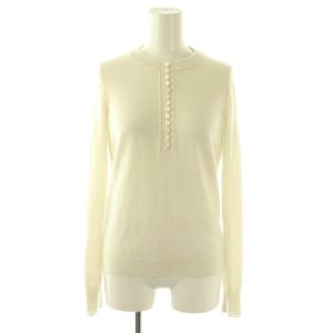 25AW CASHMERE BTN PLKT HENLEY ニット セーター プルオーバー S アイボリー