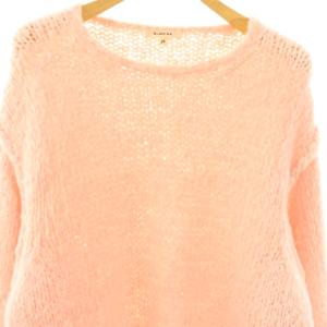 BLAMINK シルクリネンクルーネックニット セーター 長袖 38 ピンク /DO OS