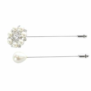 ピンブローチ Pearl Elegance 2本セット シルバーカラー