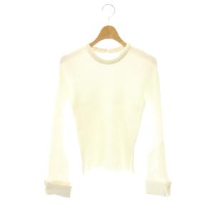 25AW パールネックカフスニット カットソー 長袖 2 ホワイト /HK OS
